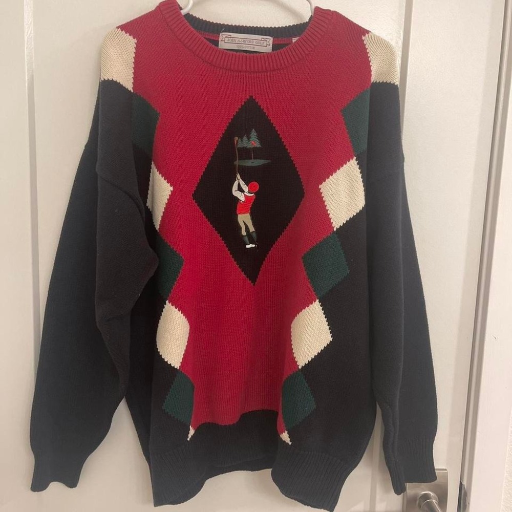 Vintage Grandpacore Oldmoney Golf Sweater Grandpacore Preppy Cabincore